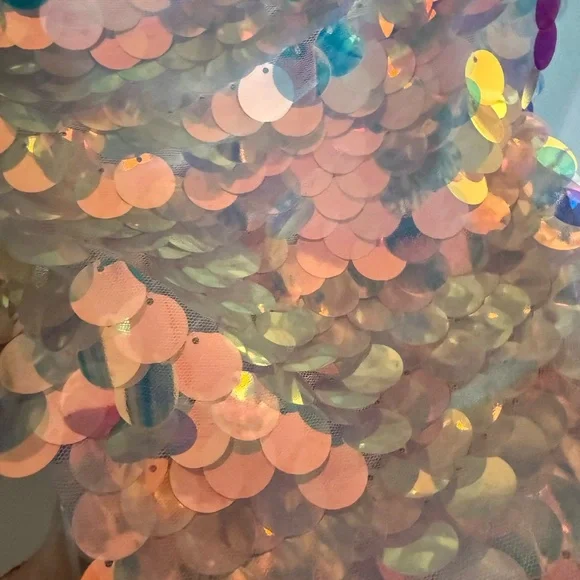 I Heart Raves pink mermaid sequin kimono one size - Picture 2 of 6